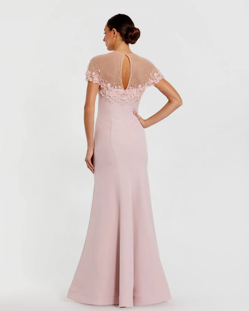 Beaded Illusion Neck Mermaid Gown | Mac Duggal Dress 11867