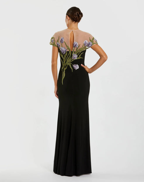 Floral Embroidered Evening Gown | Mac Duggal Dress 11912