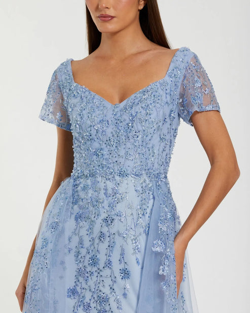 Beaded Embroidered A-Line Gown | Mac Duggal Dress 21035