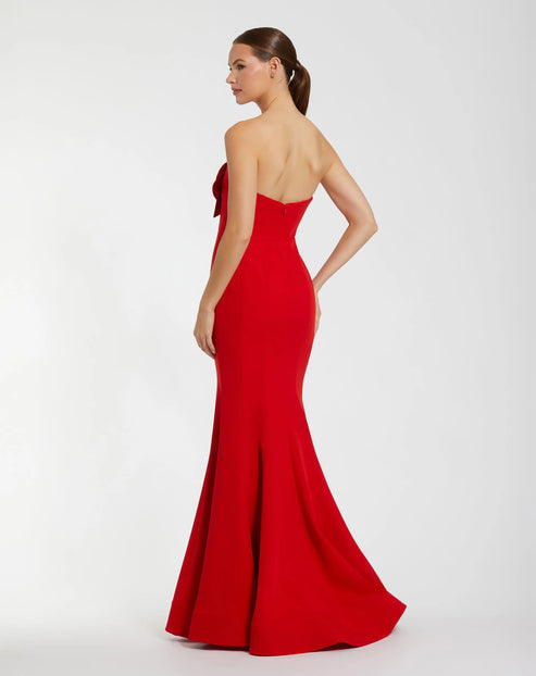 3D Floral Strapless Crepe Mermaid Gown | Mac Duggal Dress 2300