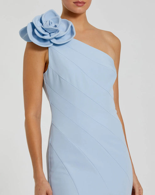 One Shoulder 3D Floral Mermaid Gown | Mac Duggal Dress 2304