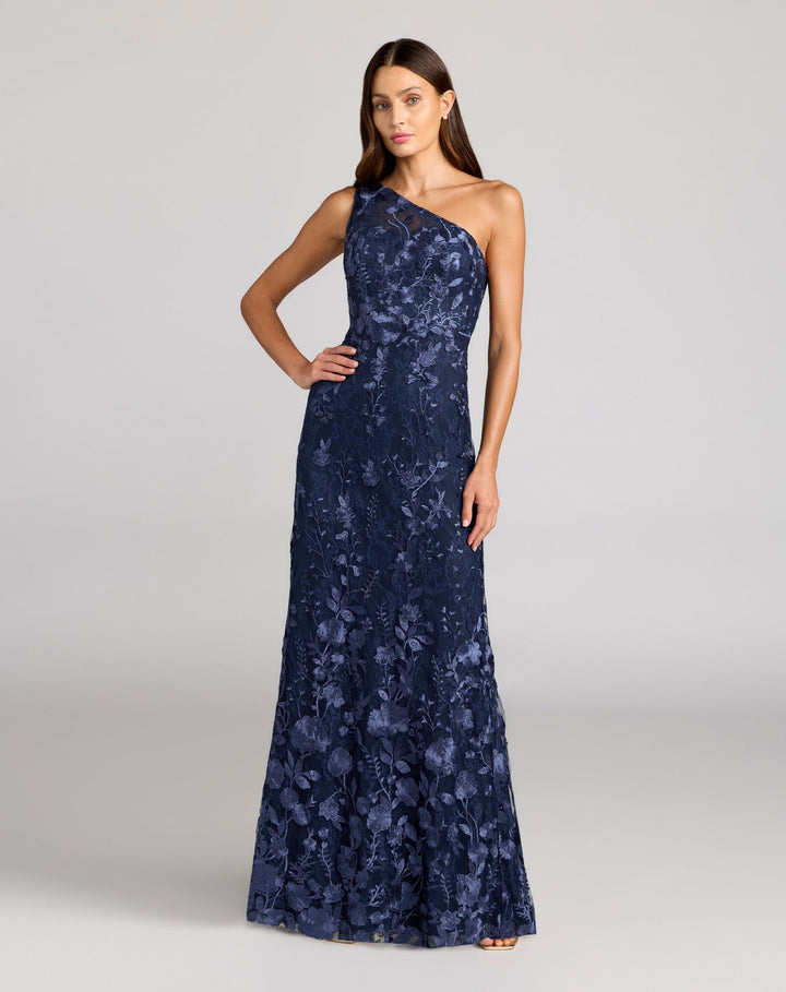 Floral Elegance One-Shoulder Gown | Mac Duggal Dress 68606