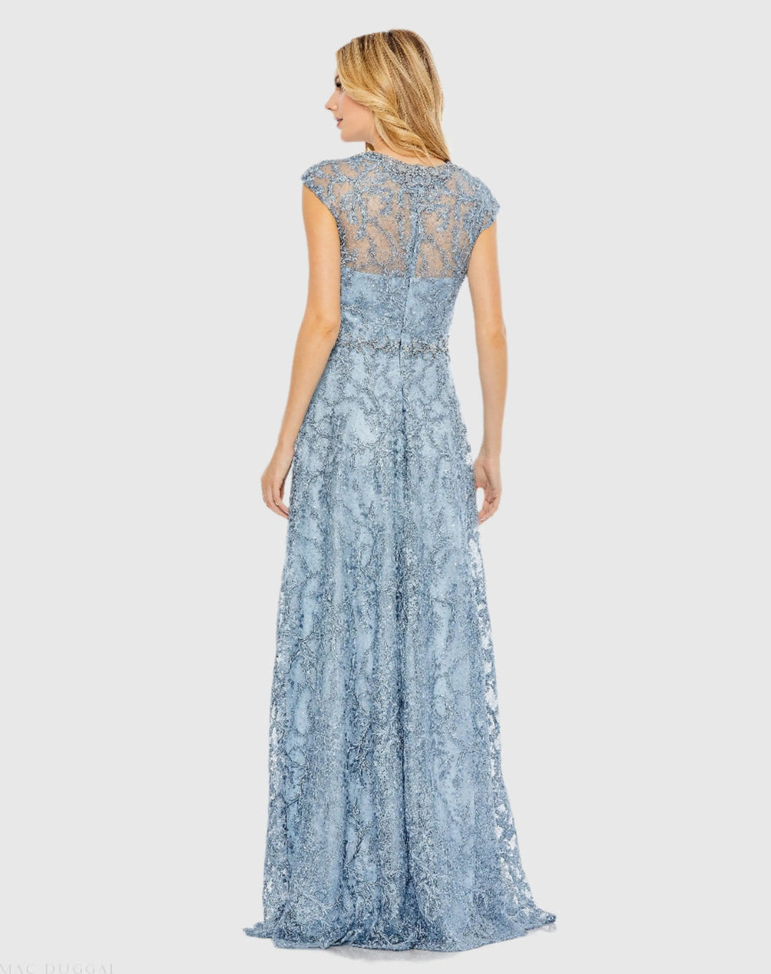Embroidered Cap Sleeve A Line Gown | Mac Duggal Dress 79430