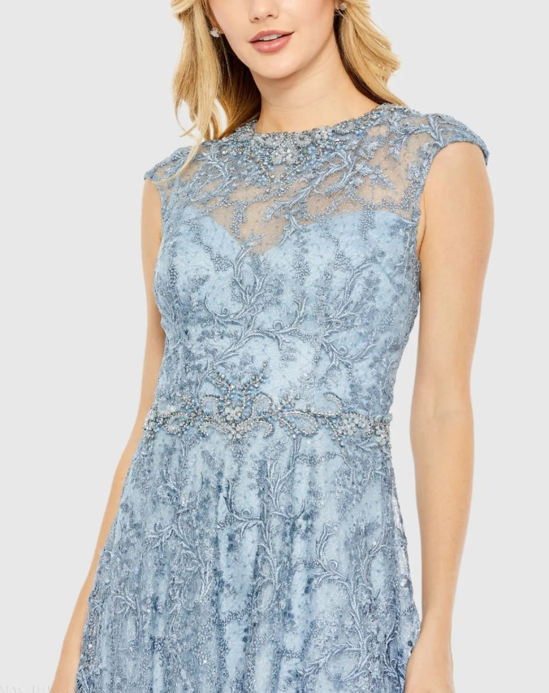Embroidered Cap Sleeve A Line Gown | Mac Duggal Dress 79430