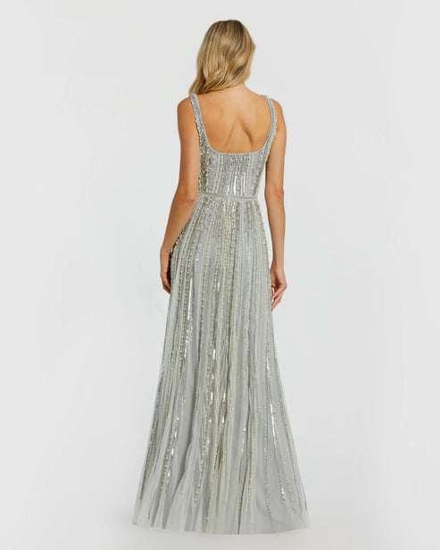 Beaded Scoop Neck A-Line Gown | Mac Duggal Dress 94080