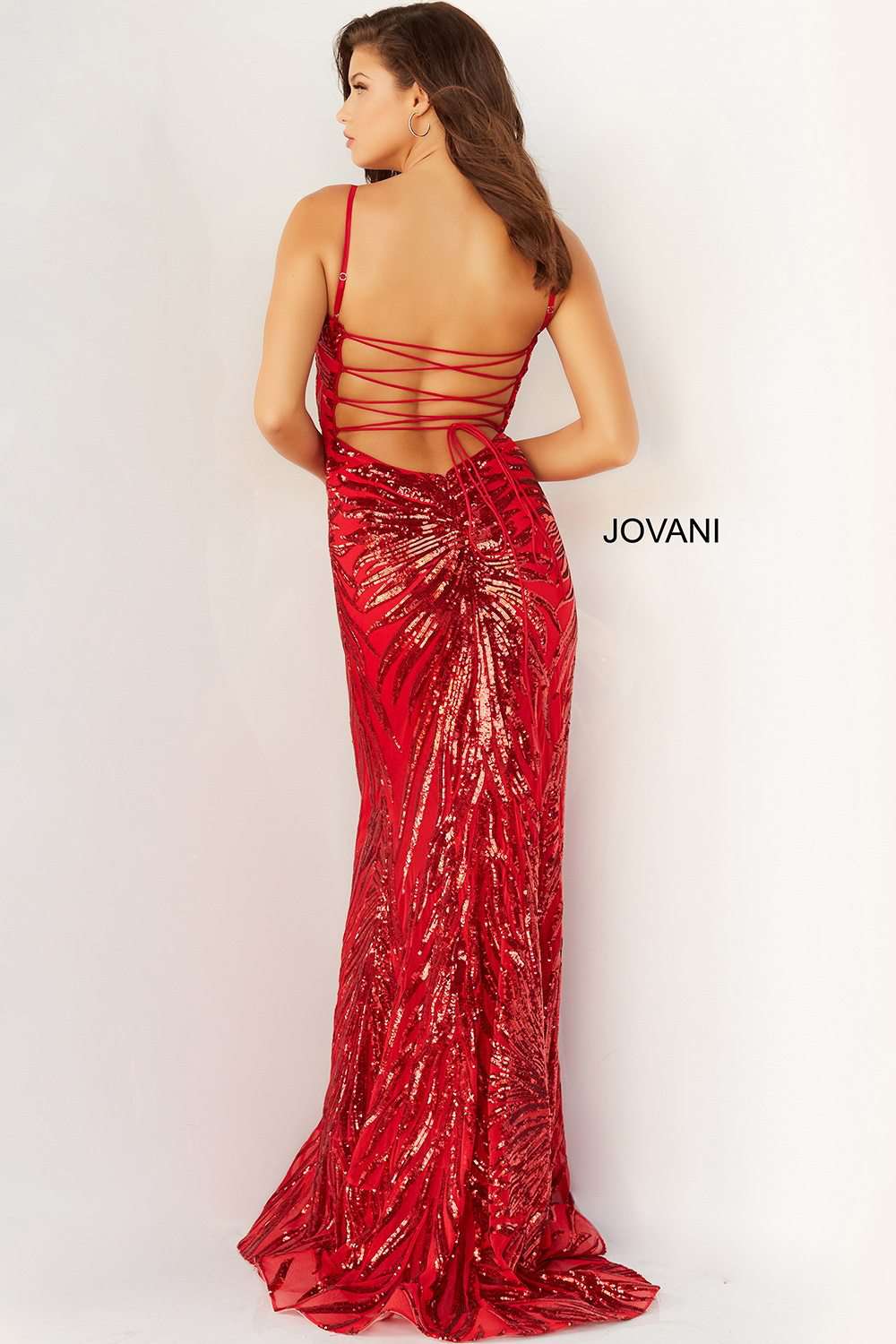 Embellished Tie Back Prom Dress Jovani 08481 - Morvarieds Fashion