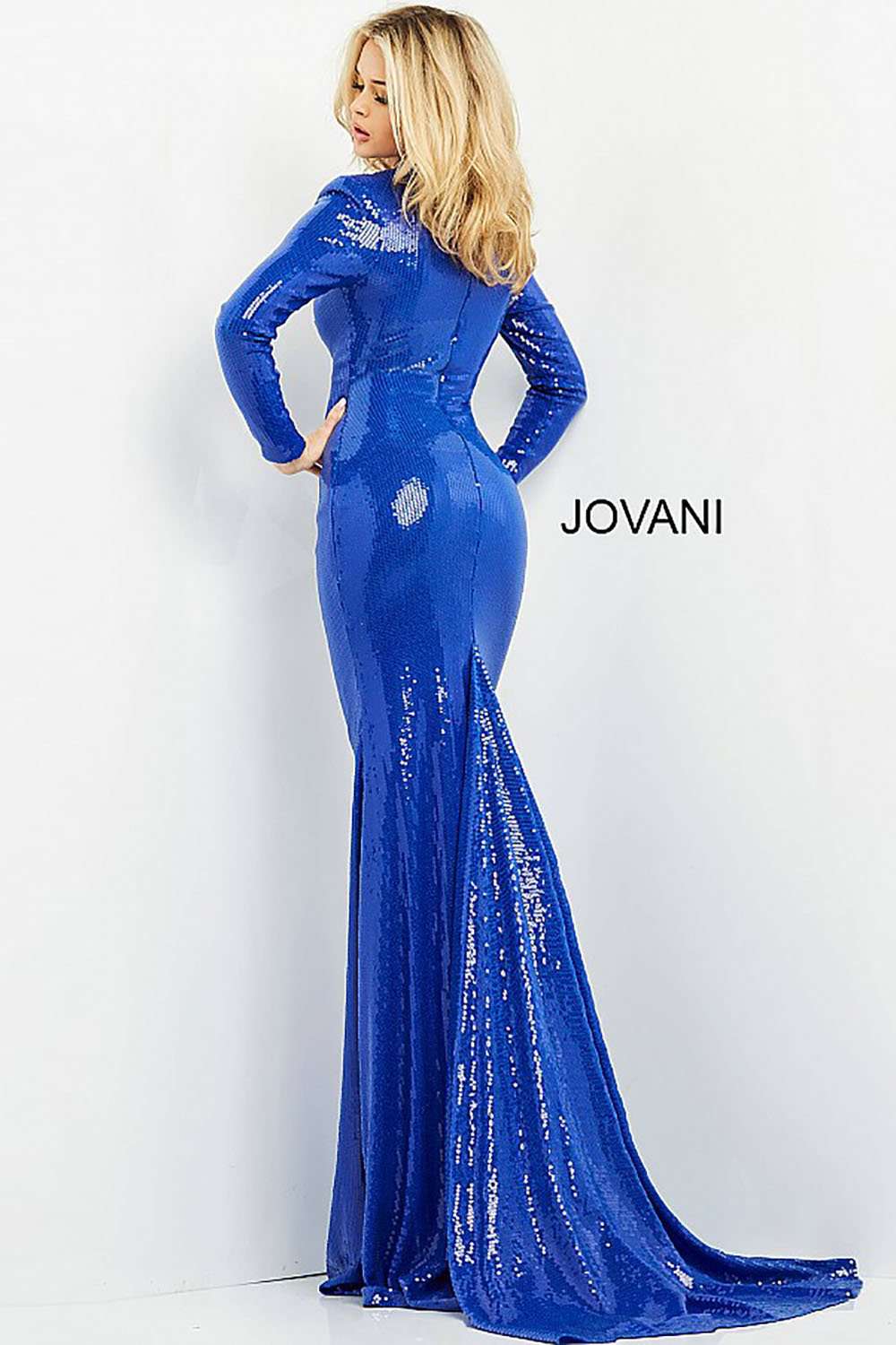 Long Sleeve High Neck Prom Dress Jovani 06214 - Morvarieds Fashion