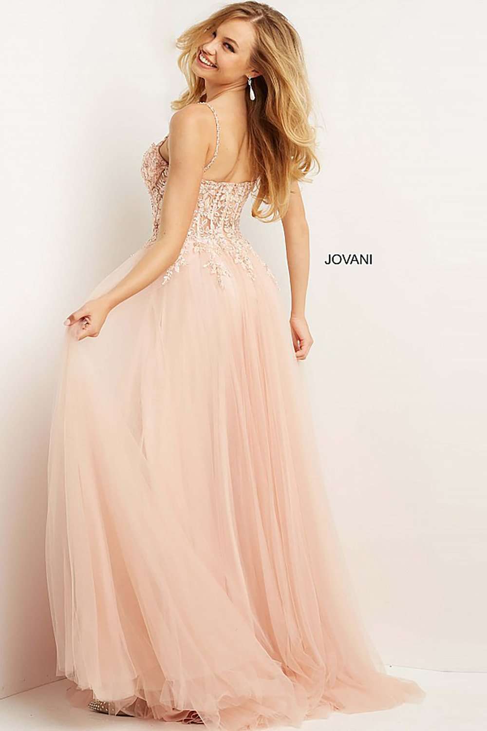 Corset Bodice Tulle Prom Dress Jovani 07259 - Morvarieds Fashion