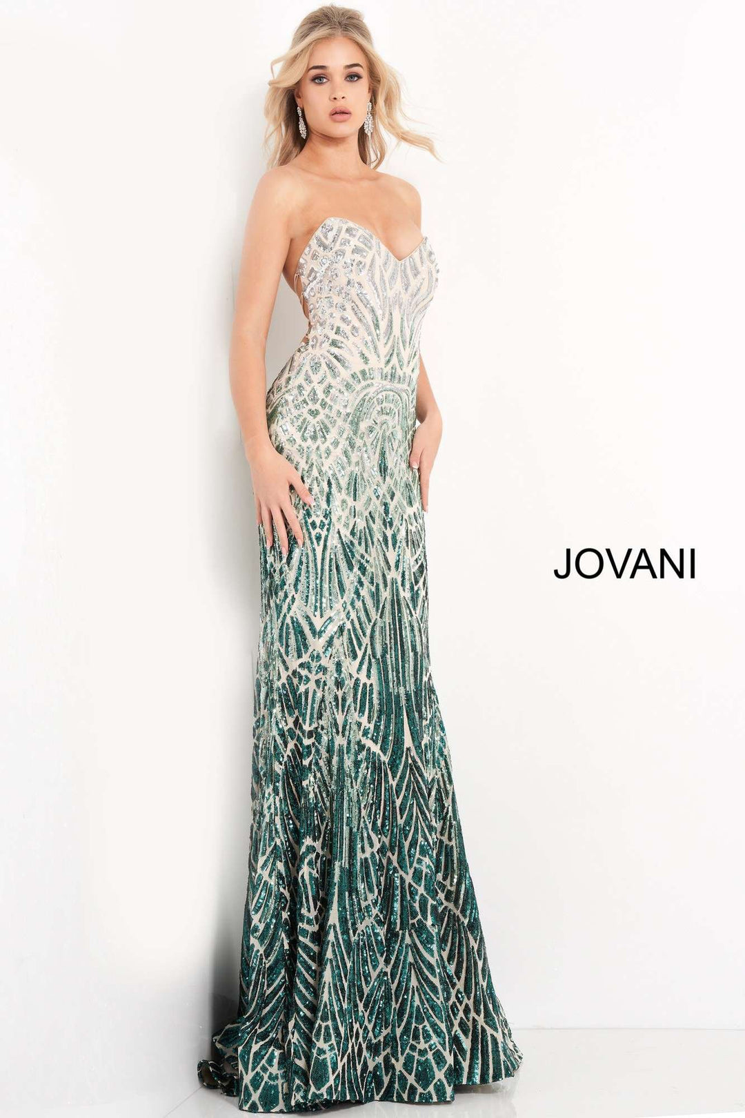 Embellished Strapless Prom Dress Jovani 06459 - Morvarieds Fashion
