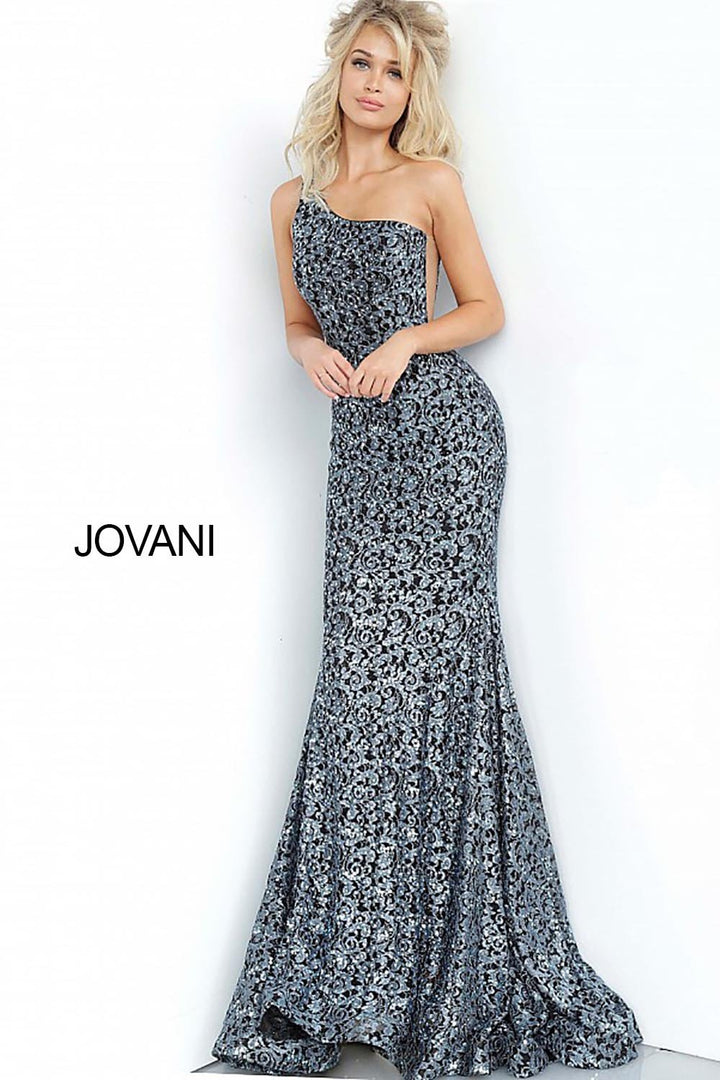 Lace One Shoulder Prom Dress Jovani 3927 - Morvarieds Fashion