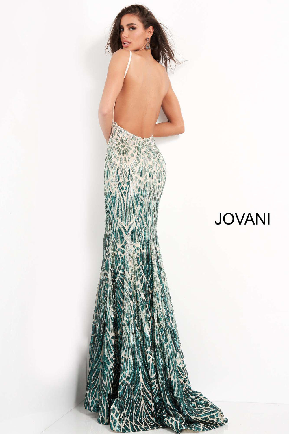 Backless Sequin Prom Dress Jovani 06450 - Morvarieds Fashion