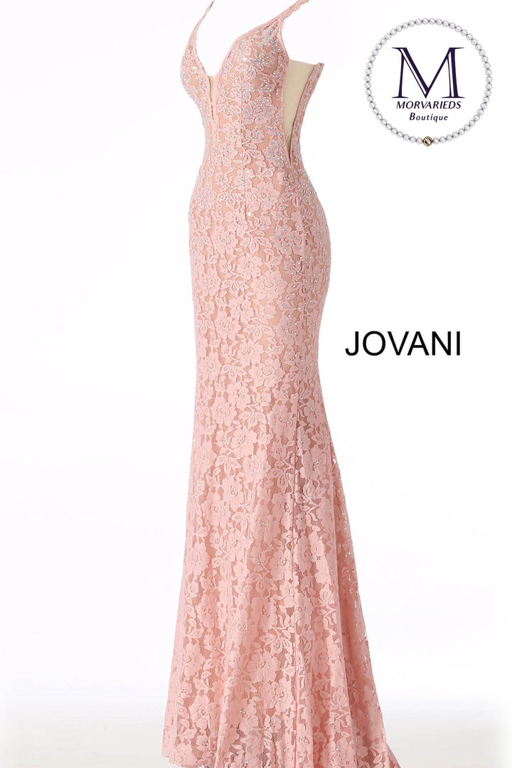 Lace Fitted V Neckline Prom Dress Jovani 48994 - Morvarieds Fashion