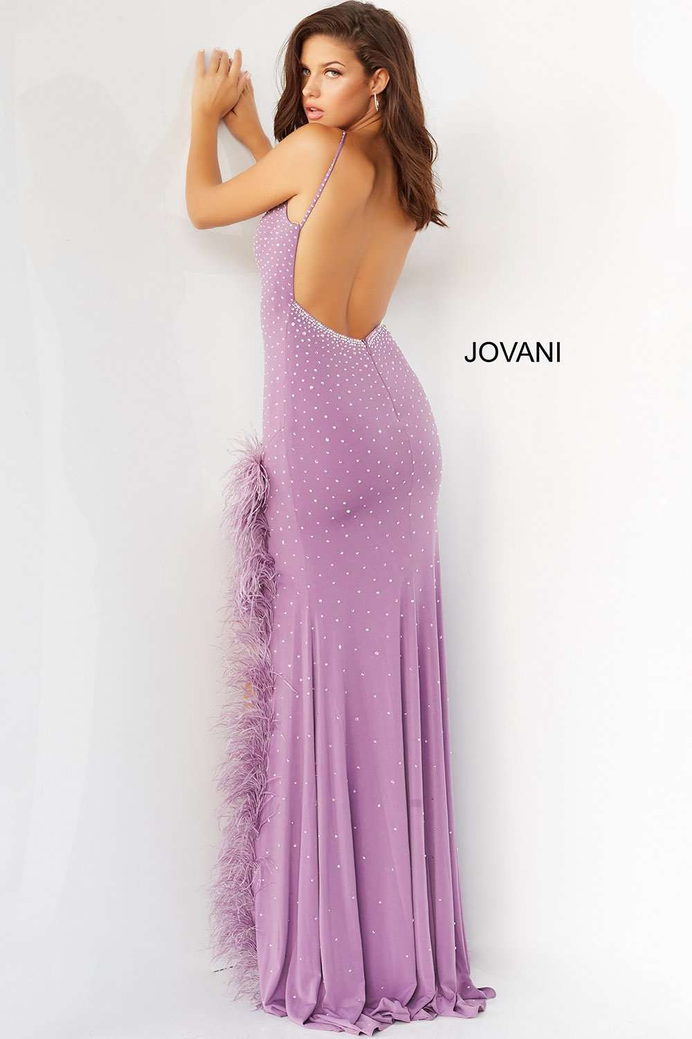 Embellished Low Back Prom Dress Jovani 08283 - Morvarieds Fashion
