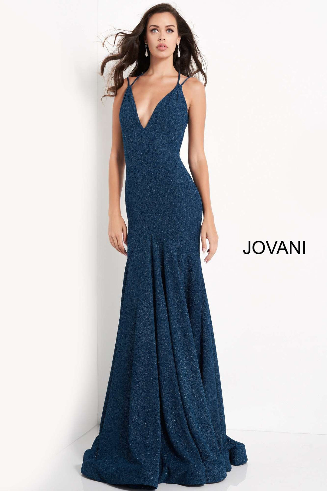 Spaghetti Strap Form Fitting Prom Dress Jovani 60214 - Morvarieds Fashion