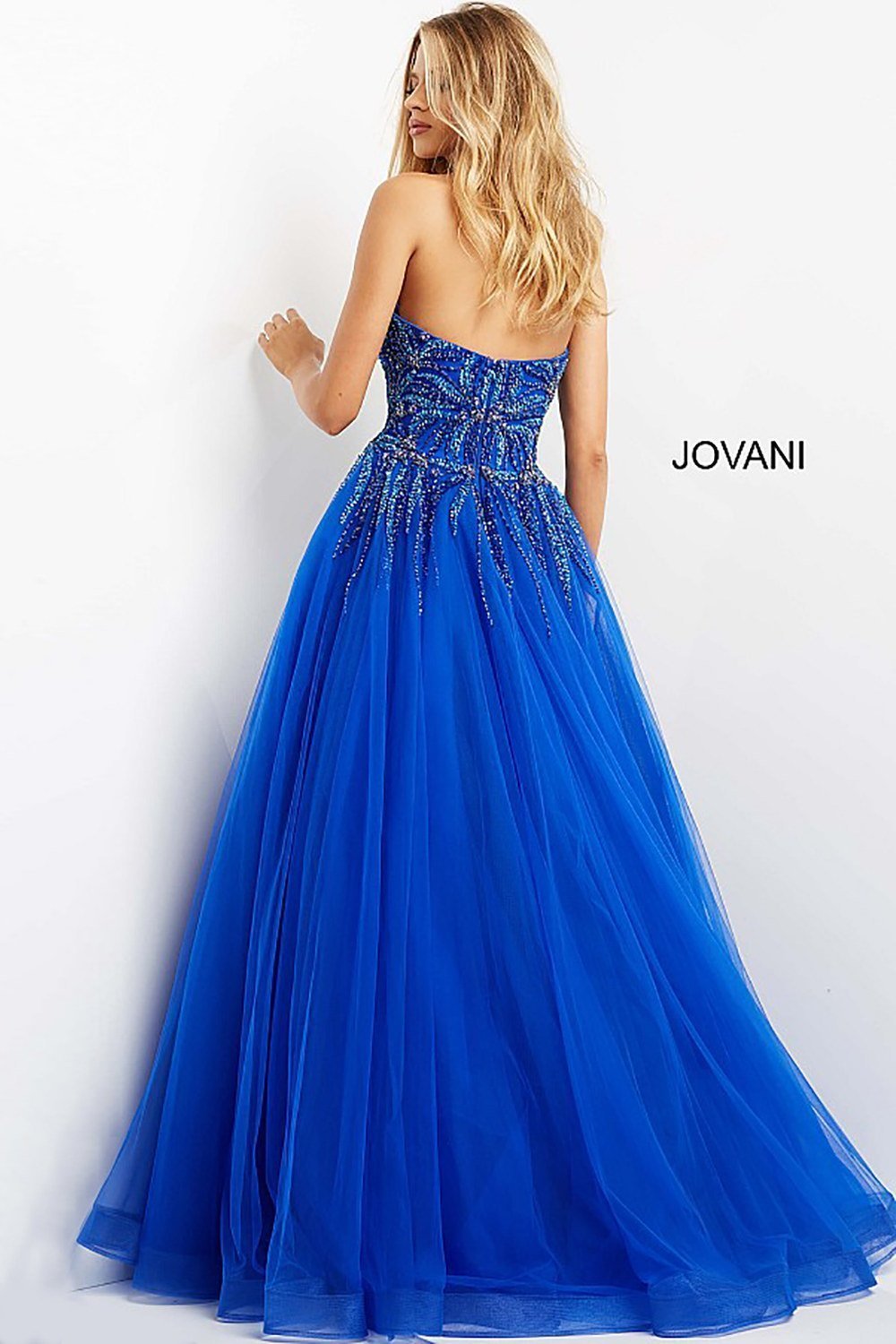 Beaded Bodice Strapless Prom Ballgown Jovani 07946 - Morvarieds Fashion