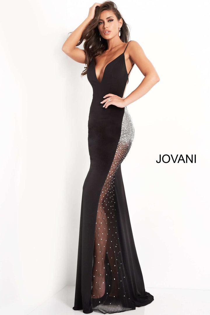 Low Back Spaghetti Strap Prom Dress Jovani 06566 - Morvarieds Fashion