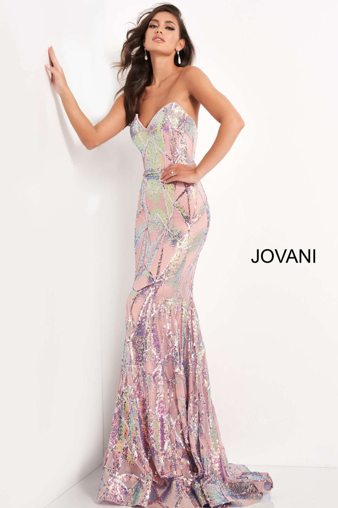 Embellished Strapless Prom Dress Jovani 05100 - Morvarieds Fashion