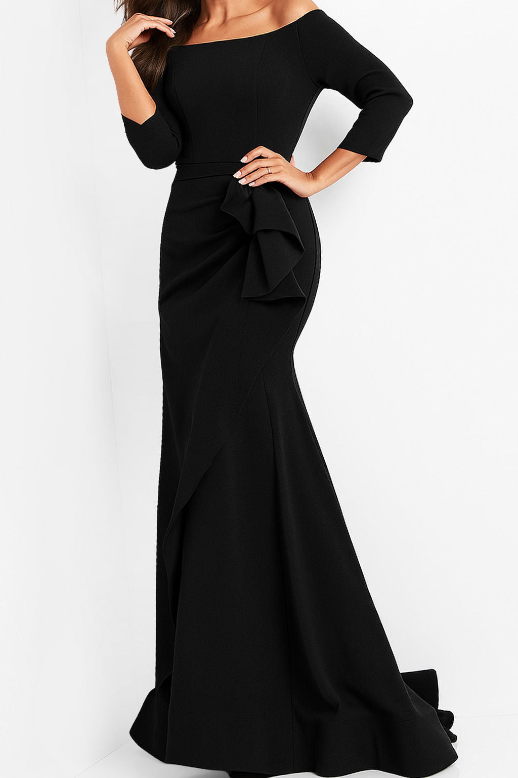 Jovani Style 00446 Sheath Off The Shoulder Evening Dress