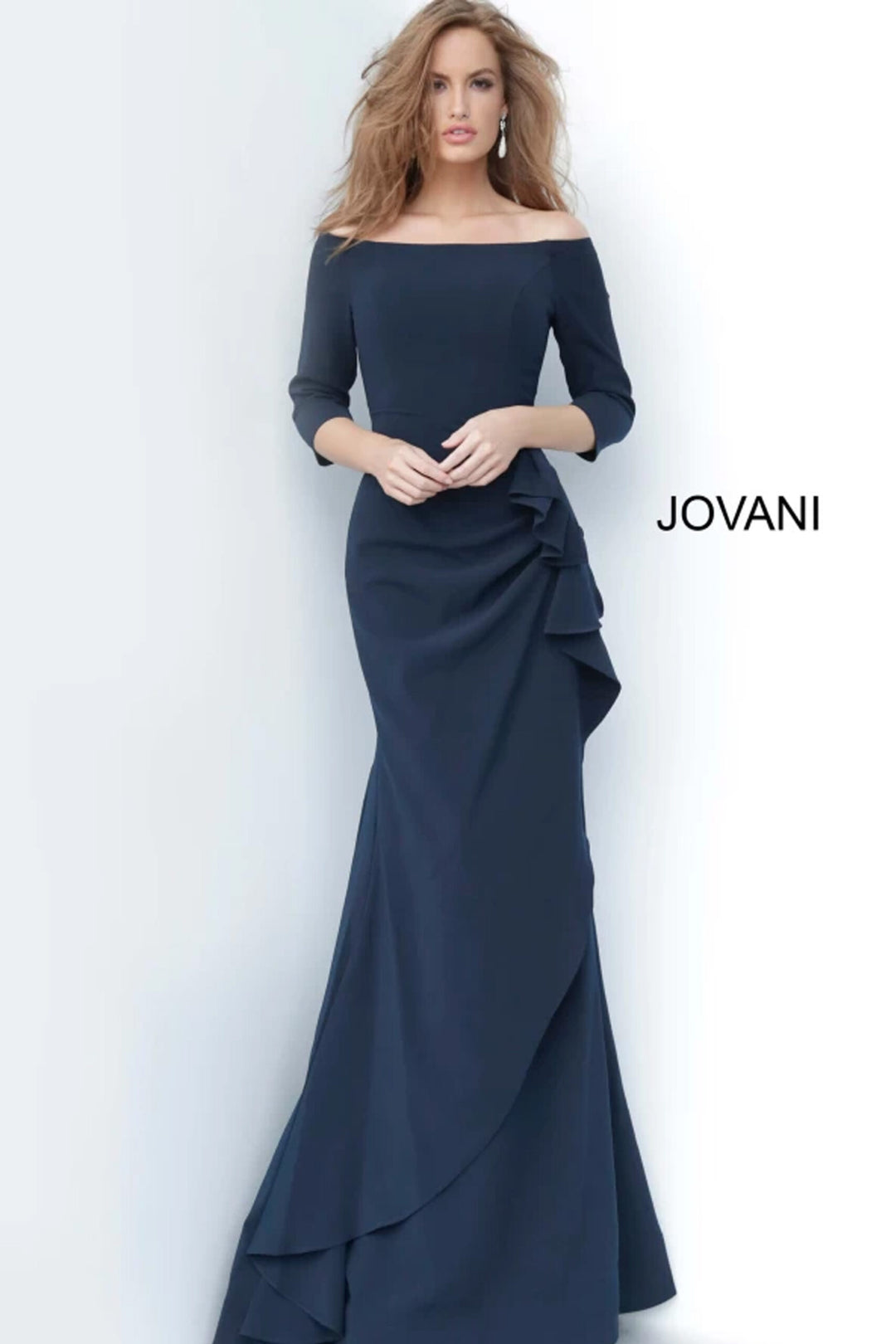 Jovani Style 00446 Sheath Off The Shoulder Evening Dress