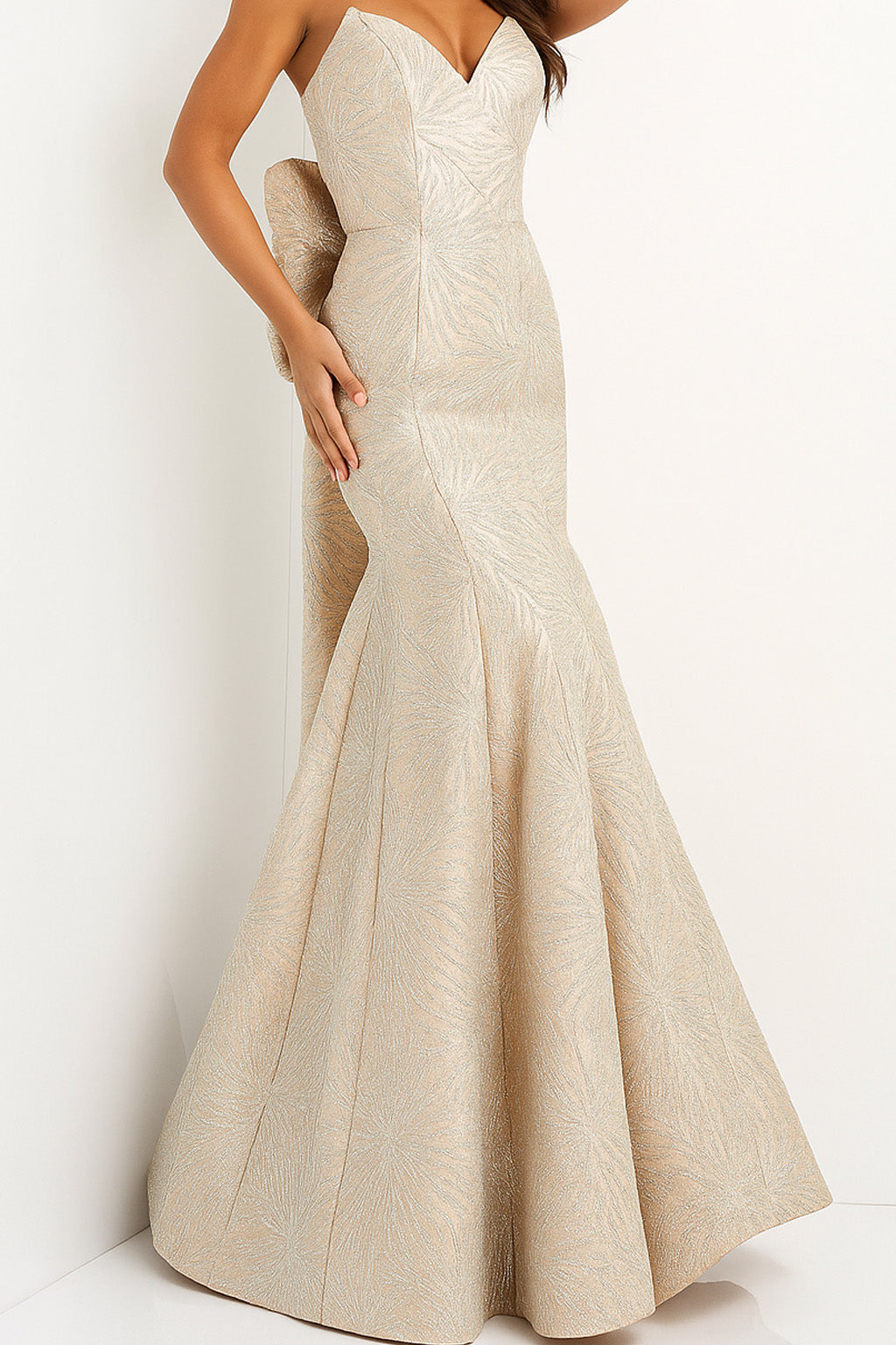 Strapless Mermaid Evening Gown Jovani 04158