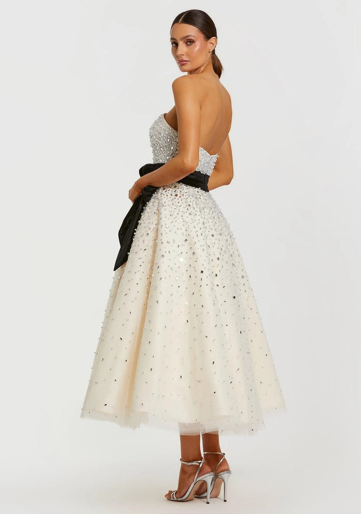 Mac Duggal Style 11983 Strapless Embellished Midi Dress Dress