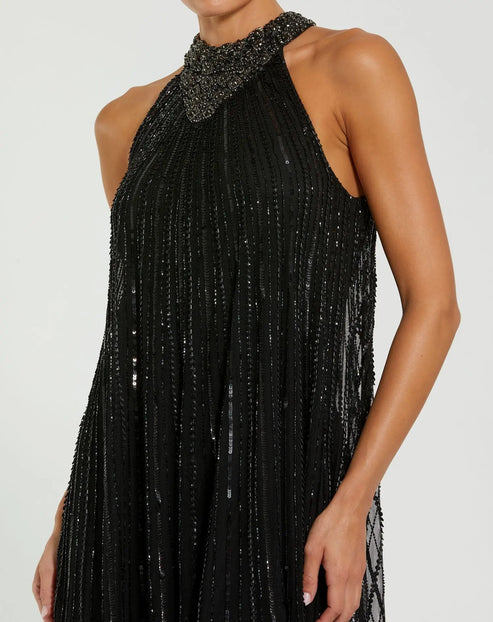 Embellished Sleeveless Trapeze Gown | Mac Duggal Dress 23043