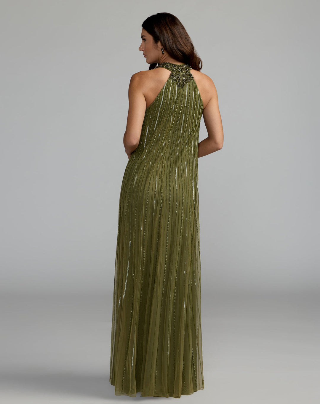 Mac Duggal Style 23043 Embellished Sleeveless Trapeze Gown Dress