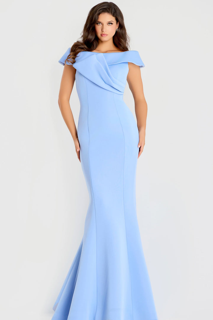 Off-Shoulder Draped Neckline Mermaid Gown | Jovani 48192