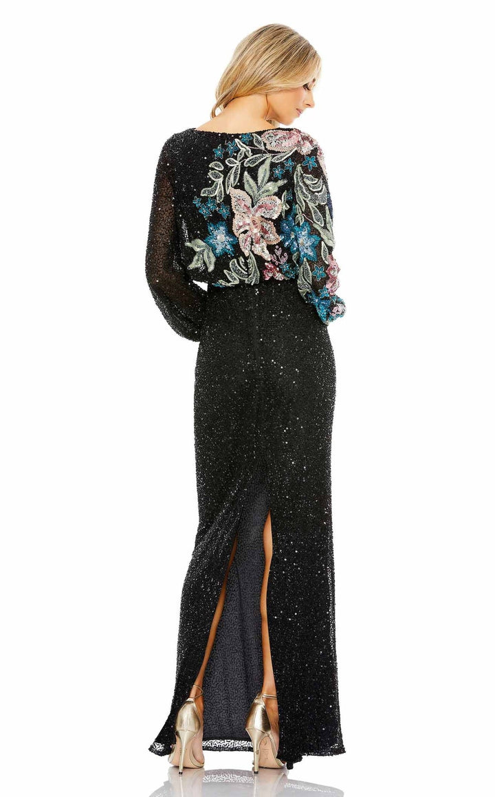 Bishop Sleeves High Neck Evening Dress | Mac Duggal 5615 Dress