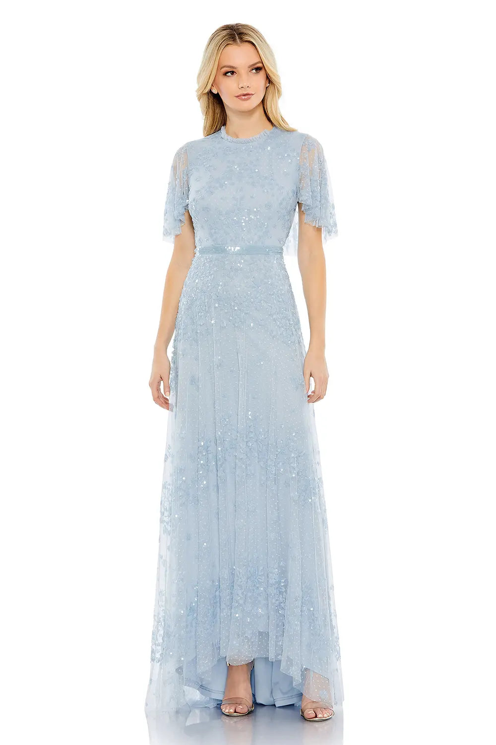 High Neck Sequin A-Line Gown | Mac Duggal Dress 9192