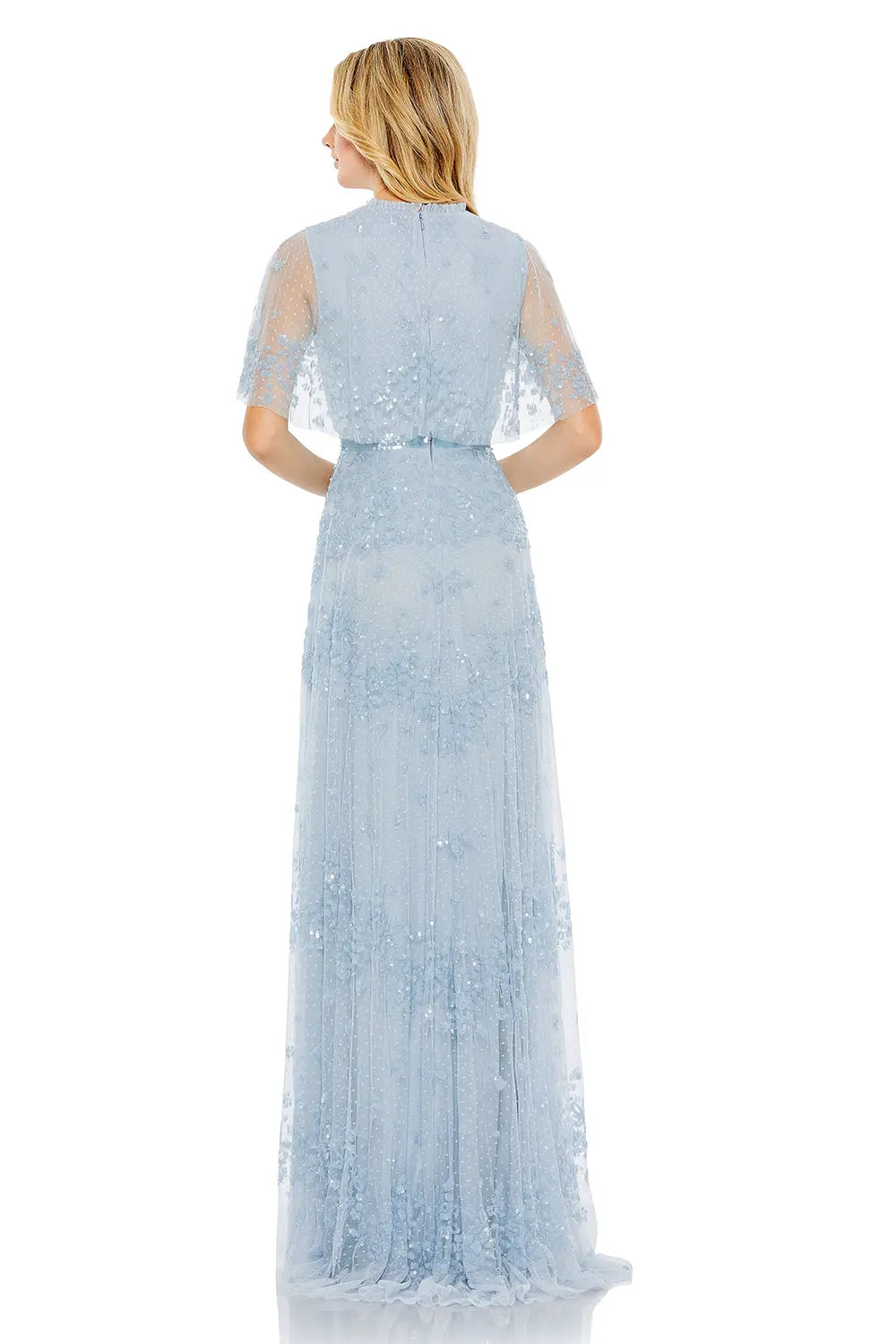 High Neck Sequin A-Line Gown | Mac Duggal Dress 9192