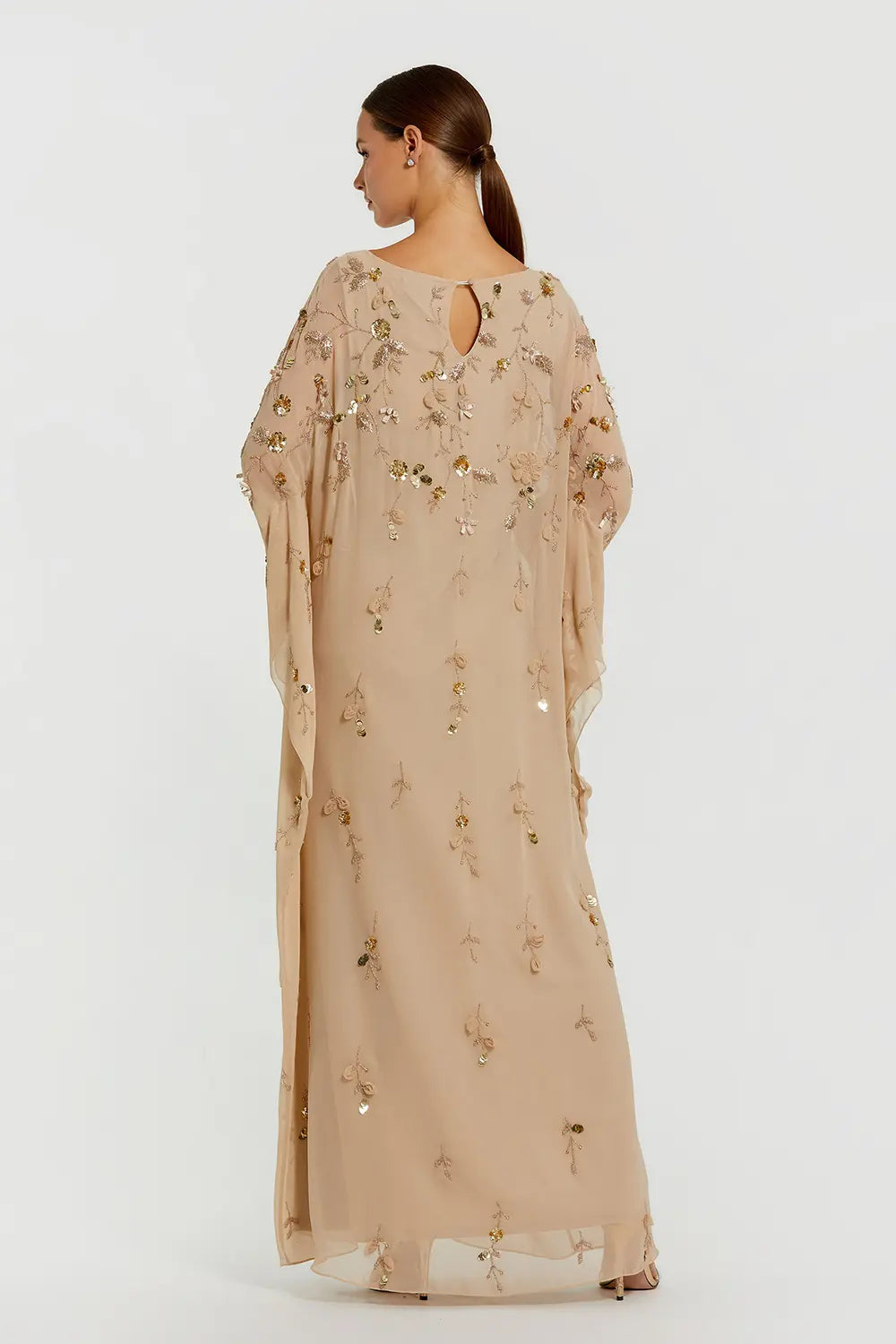 Embellished Floral Kaftan Evening Gown | Mac Duggal Dress 9242