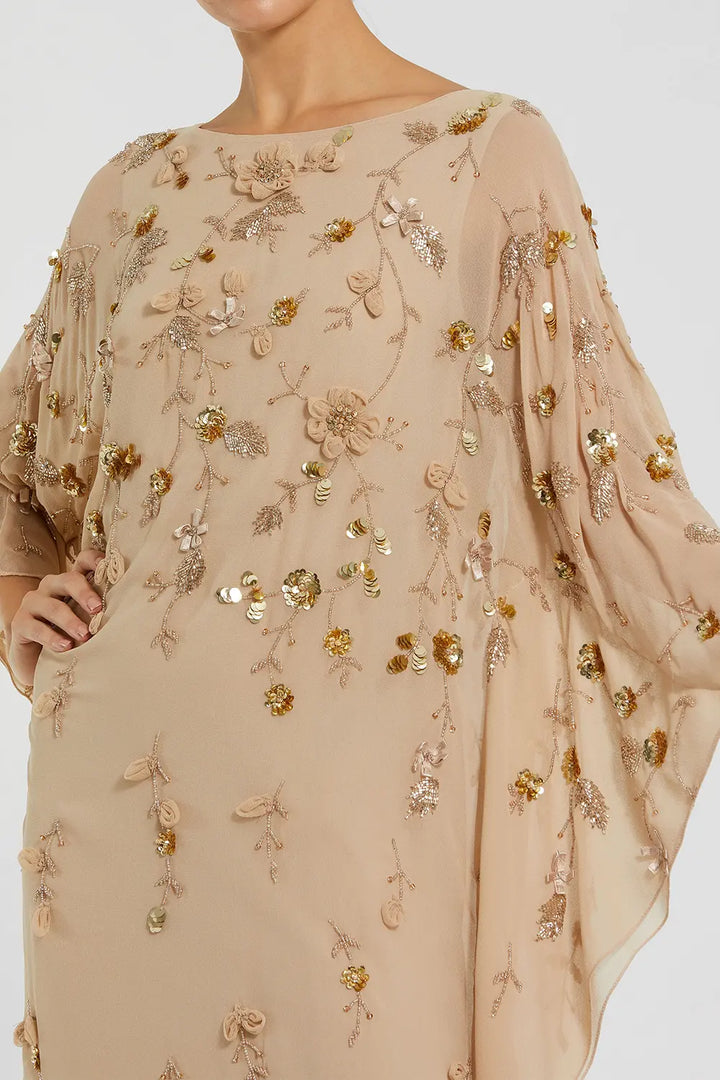Embellished Floral Kaftan Evening Gown | Mac Duggal Dress 9242
