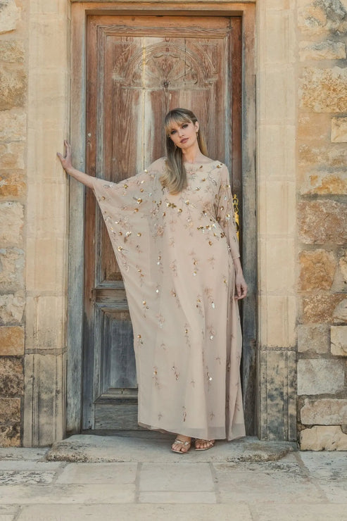 Embellished Floral Kaftan Evening Gown | Mac Duggal Dress 9242