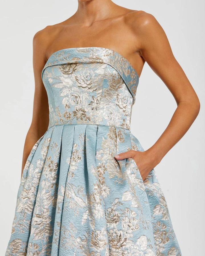 Mac Duggal 9921144P floral brocade bodice