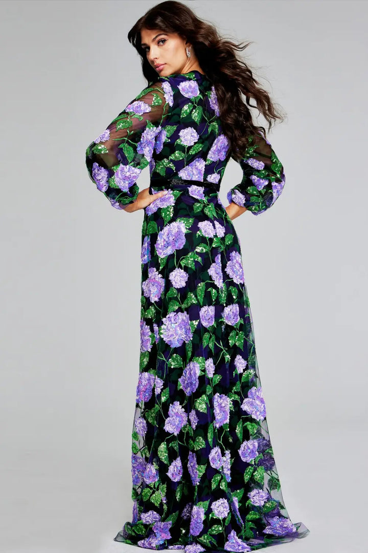 Floral Embroidered Elegant Gown Jovani 39115