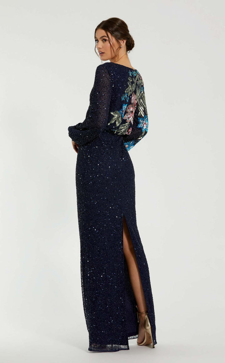 Bishop Sleeves High Neck Evening Dress | Mac Duggal 5615 Dress