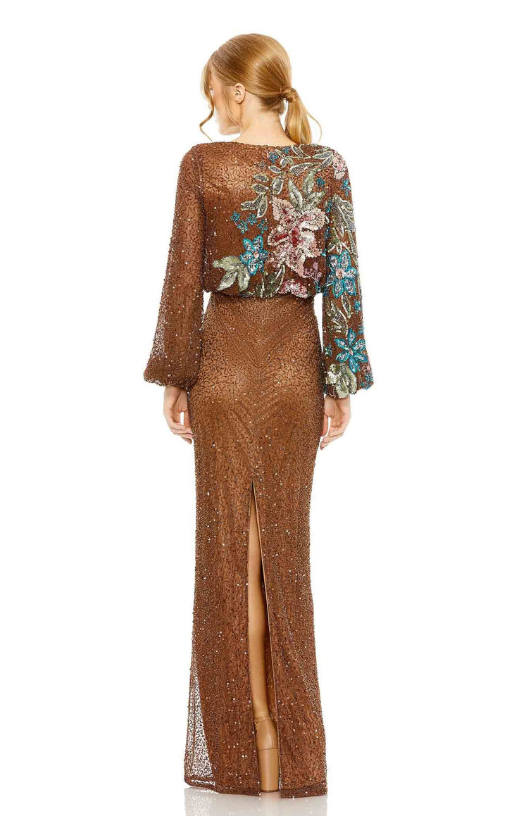 Bishop Sleeves High Neck Evening Dress | Mac Duggal 5615 Dress
