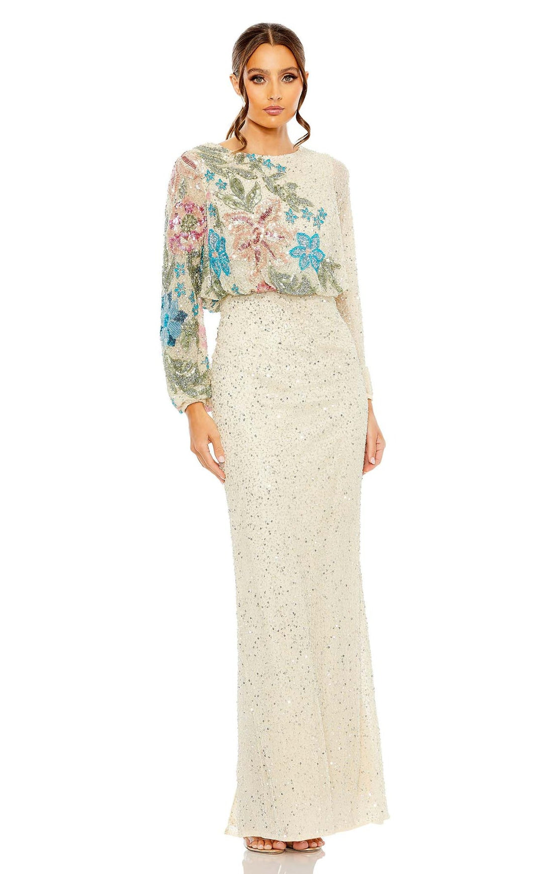Bishop Sleeves High Neck Evening Dress | Mac Duggal 5615 Dress