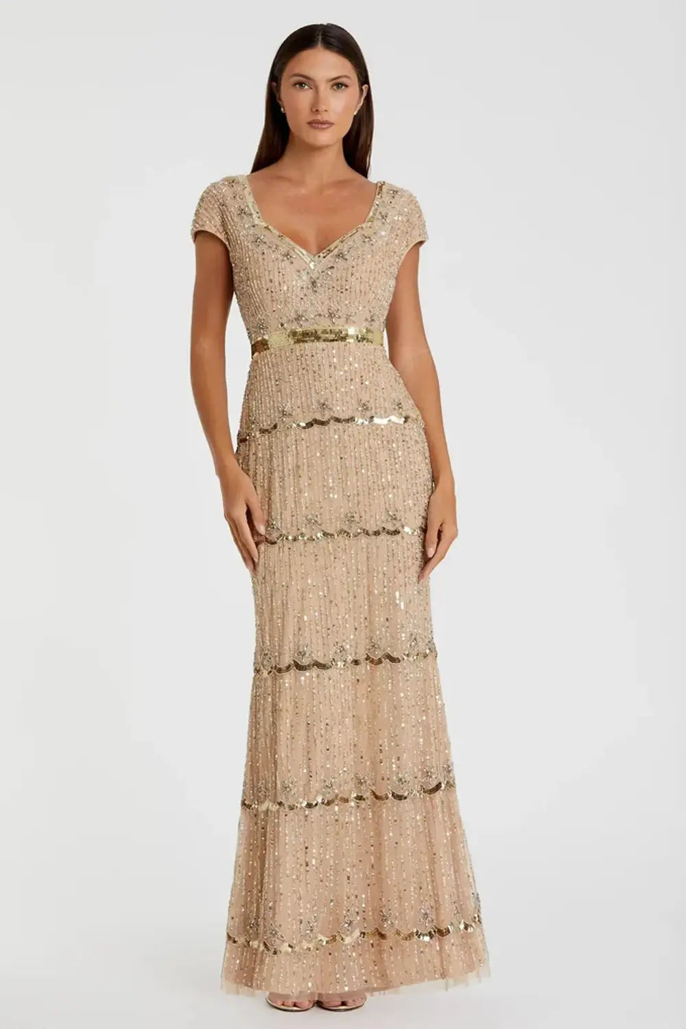 Sparkly Wedding Guest Dress | Mac Duggal 9089