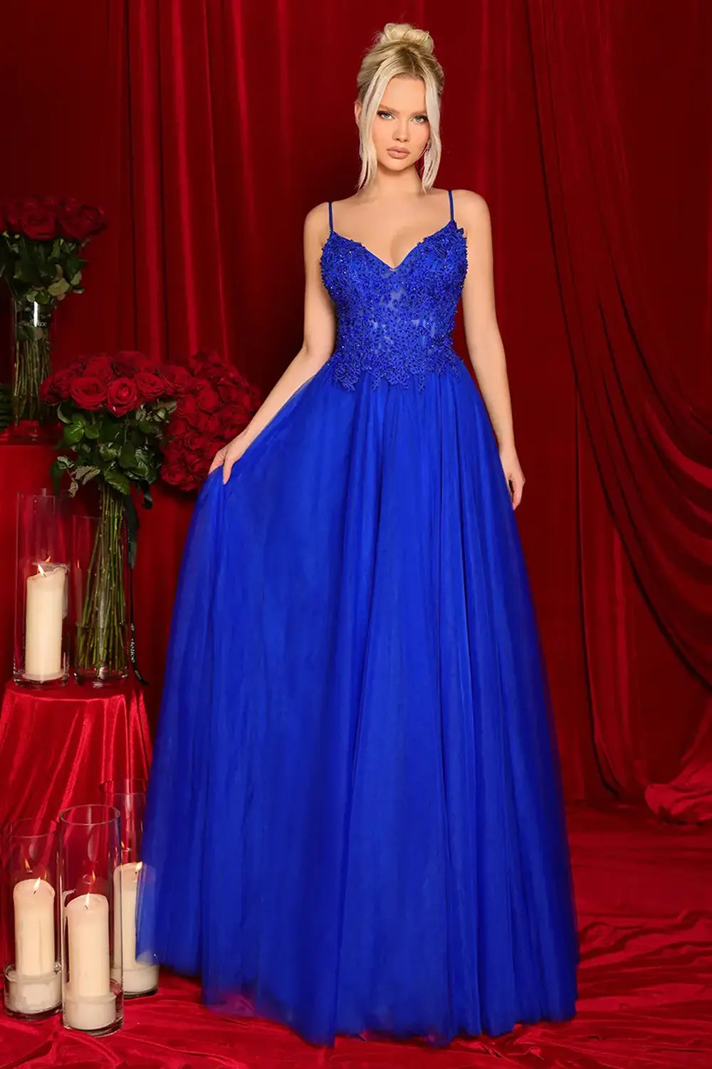 Nicoletta Dress NC3020 Lace Bodice Formal Ballgown - Morva Couture