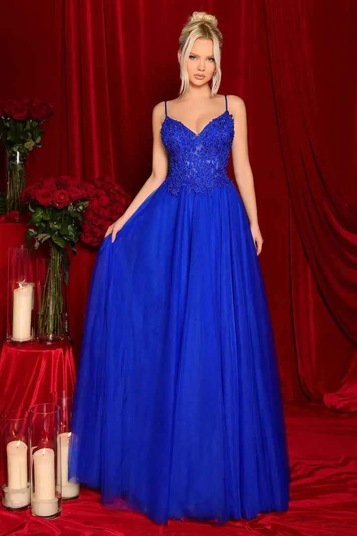Nicoletta Dress NC3020 Lace Bodice Formal Ballgown - Morva Couture