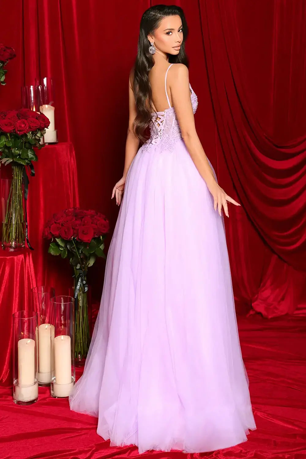 Nicoletta Dress NC3020 Lace Bodice Formal Ballgown - Morva Couture
