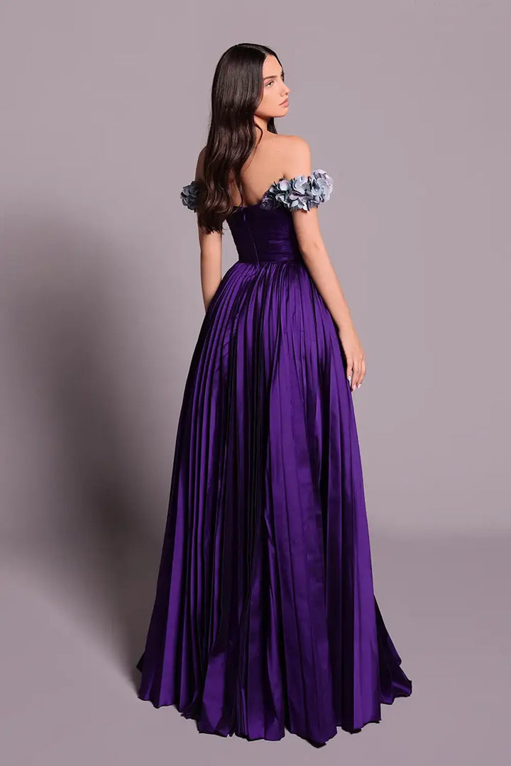 Tarik Ediz 99033  Off-Shoulder Taffeta Ball Gown | Morva Couture