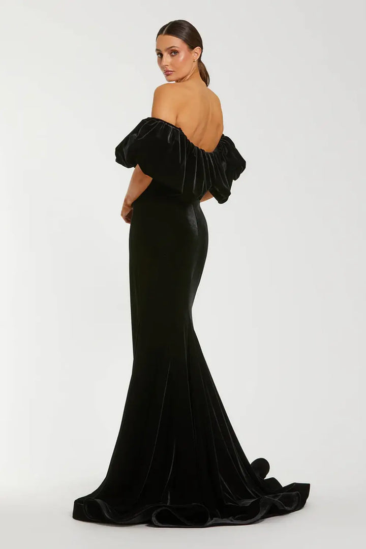 Velvet Off-Shoulder Mermaid Gown | Mac Duggal Dress 20766
