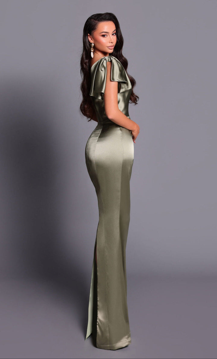 Nicoletta Nbm2002 Dusty Sage Bridesmaid Dress | Morva Couture 