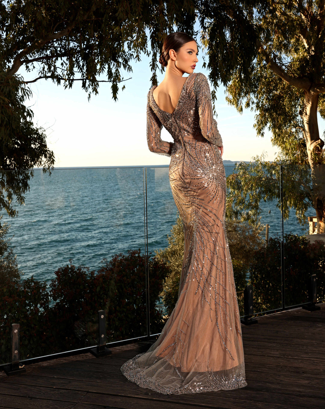 Nicoletta NC2008  Elegant Sequin Gown Dress | Morva Couture 