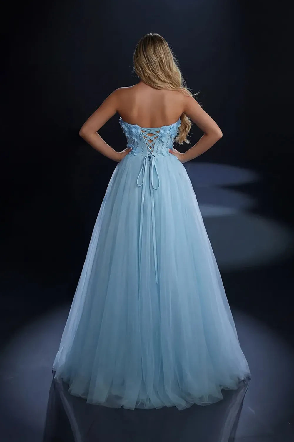 Nicoletta Style NC4008 Floral Tulle Evening Gown | Morva Couture