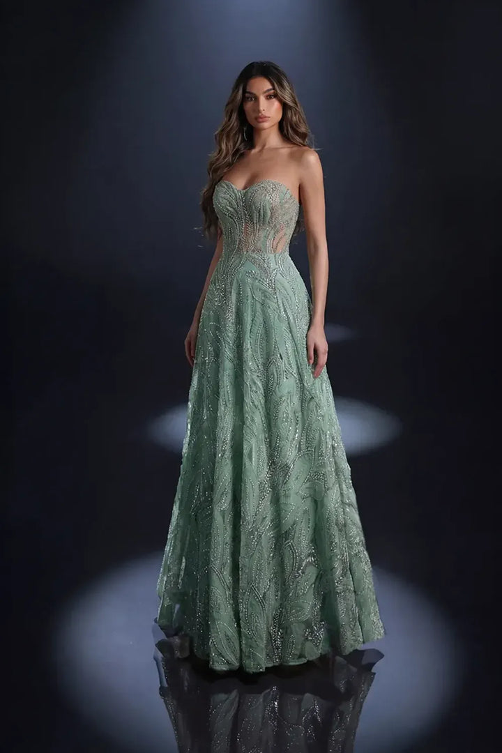 Nicoletta Style NC4011 Beaded Evening Gown | Morva Couture