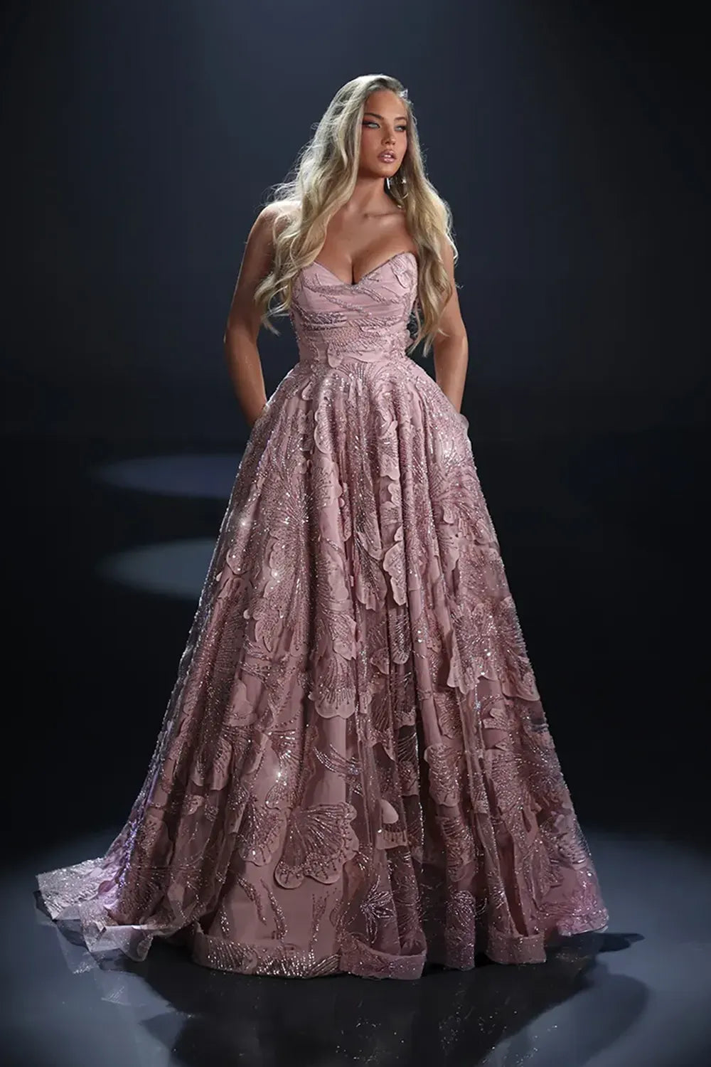Nicoletta Style NC4021 Sequin Evening Gown | Morva Couture